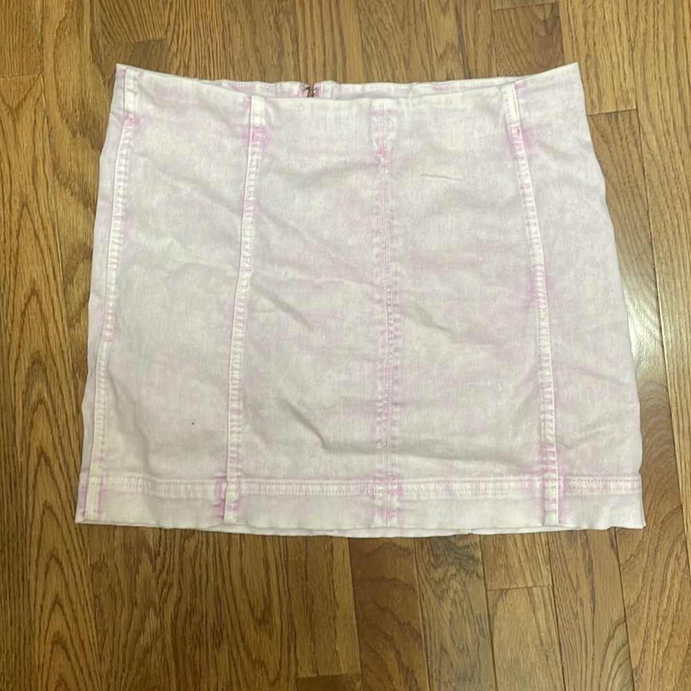 Pink mini skirt